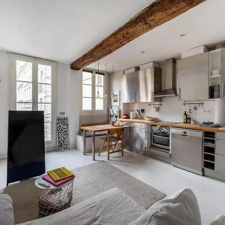 Stylish 1bd Duplex - Stunning Views Near Louvre Parijs